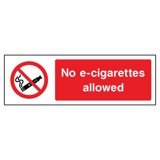 No E-Cigarettes Allowed Sign
