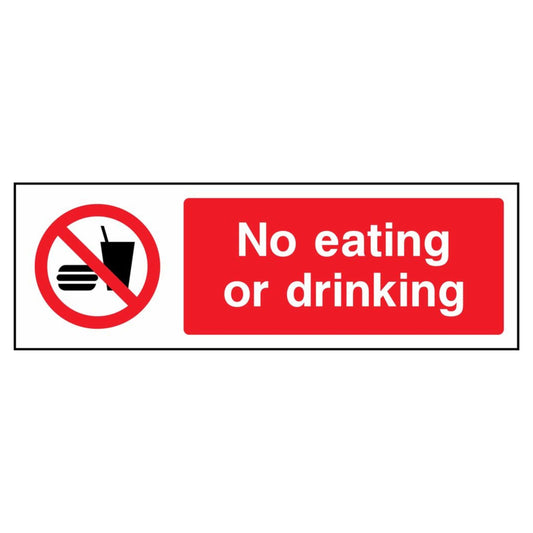No Eating or Drinking Sign