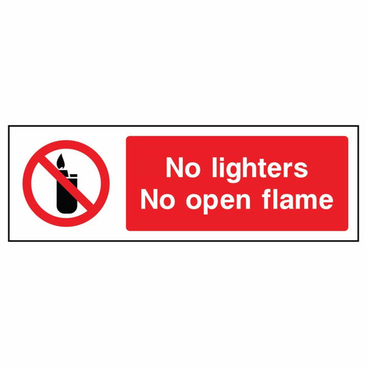No Lighters No Open Flame Sign