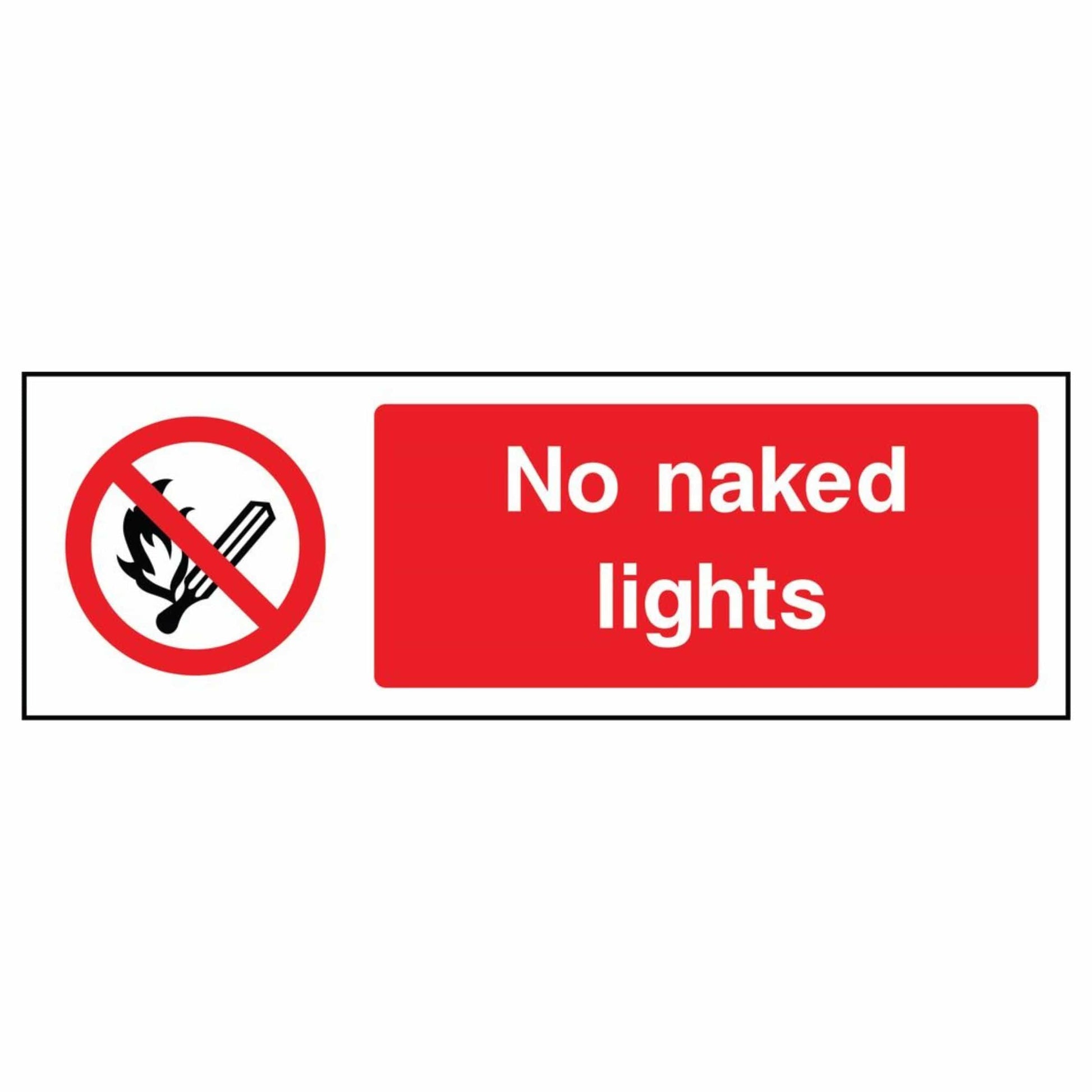 No Naked Lights Sign