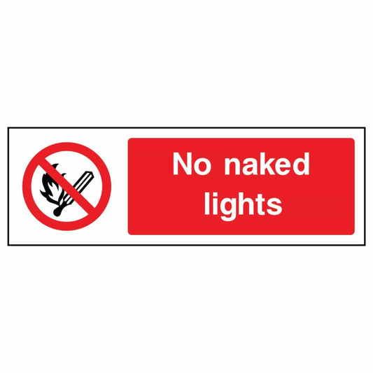 No Naked Lights Sign