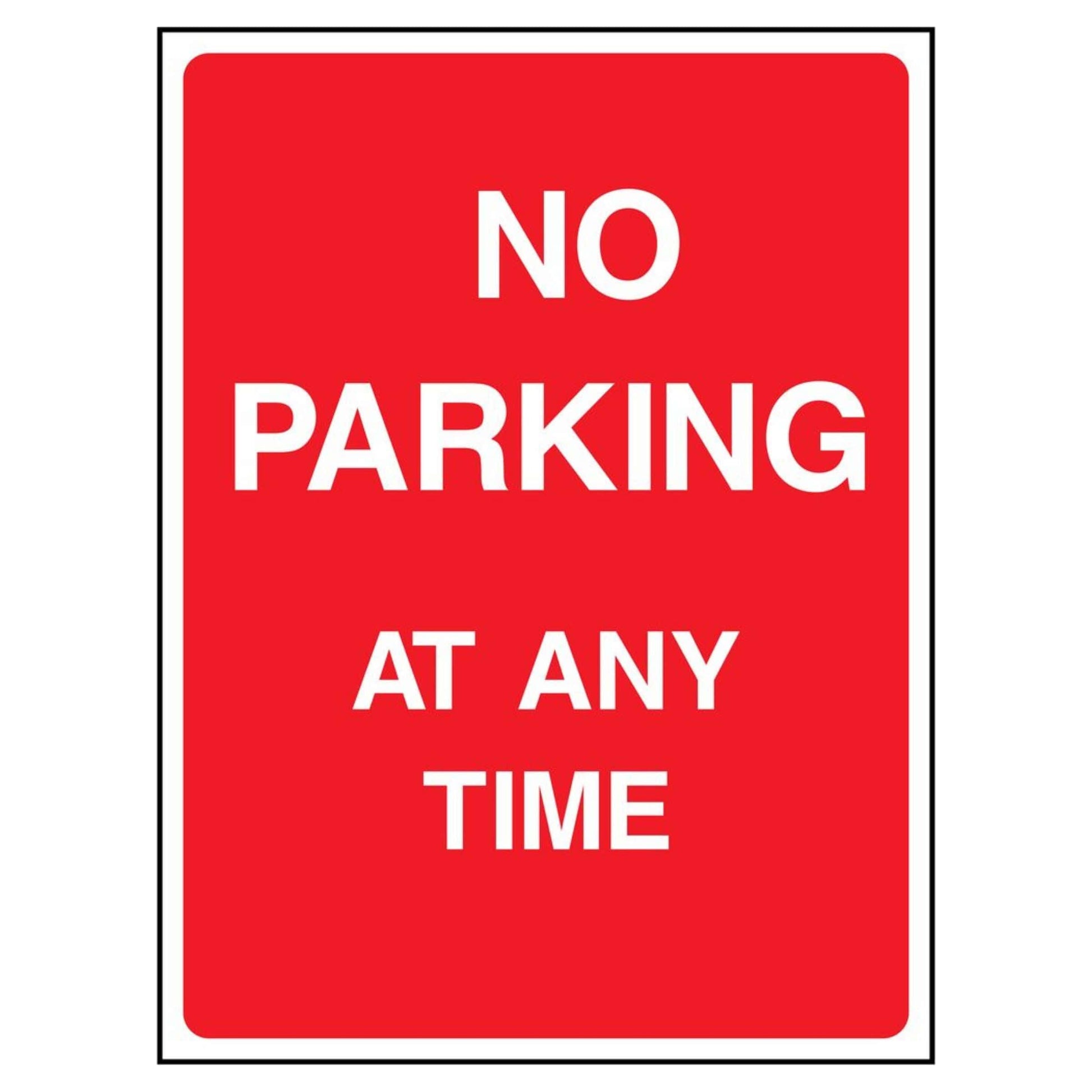 No Parking At Any Time Sign