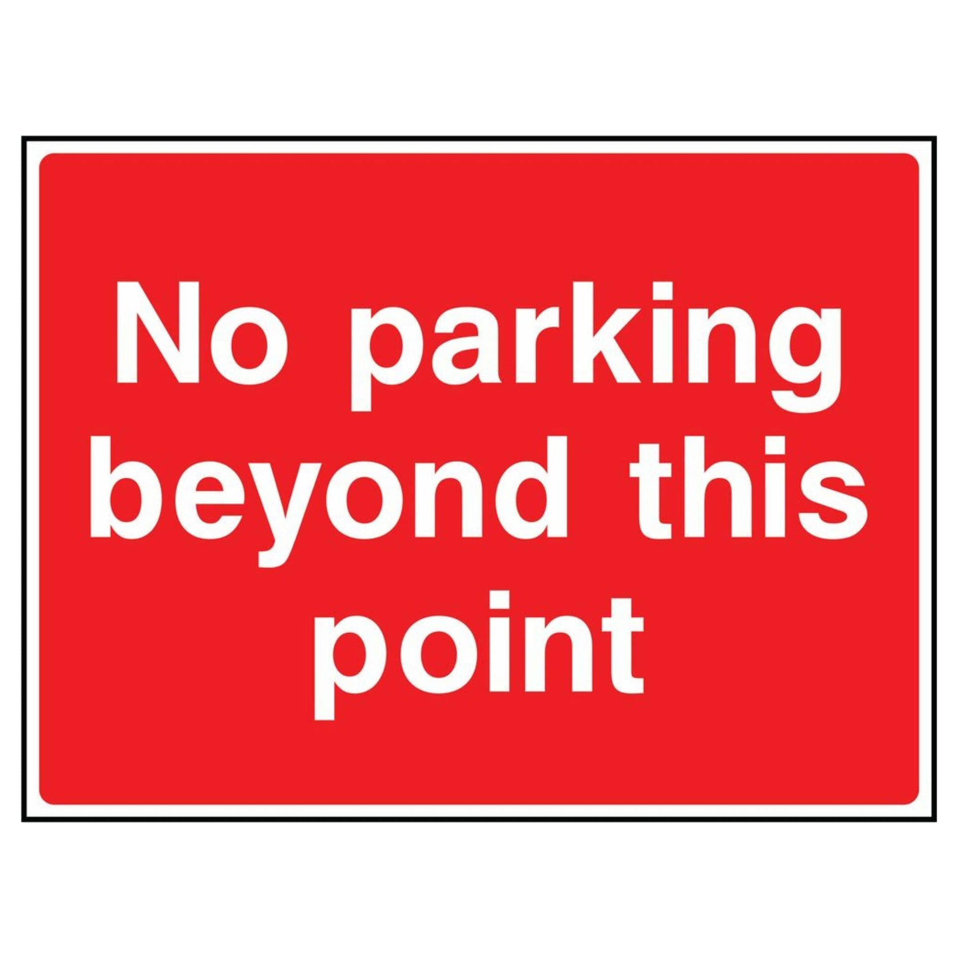 No Parking Beyond This Point Sign