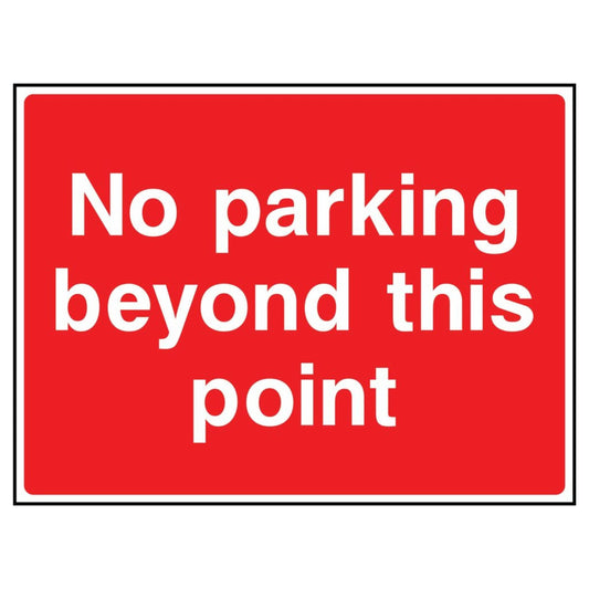 No Parking Beyond This Point Sign