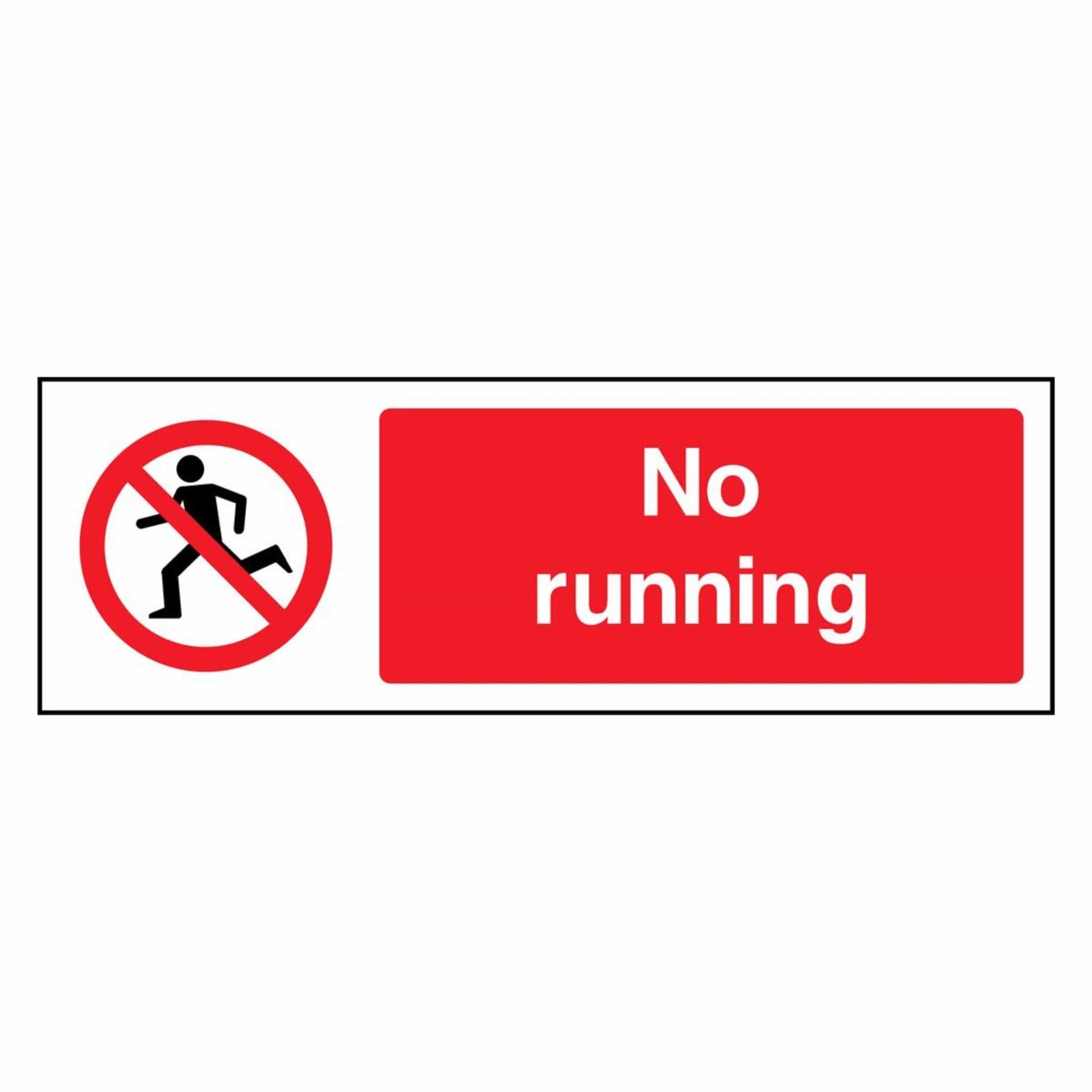 No Running Prohibition Sign