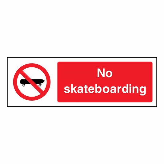 No Skateboarding Prohibition Sign