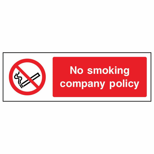 No Smoking Company Policy Sign