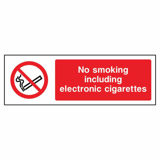 No Smoking Including Electronic Cigarettes Sign