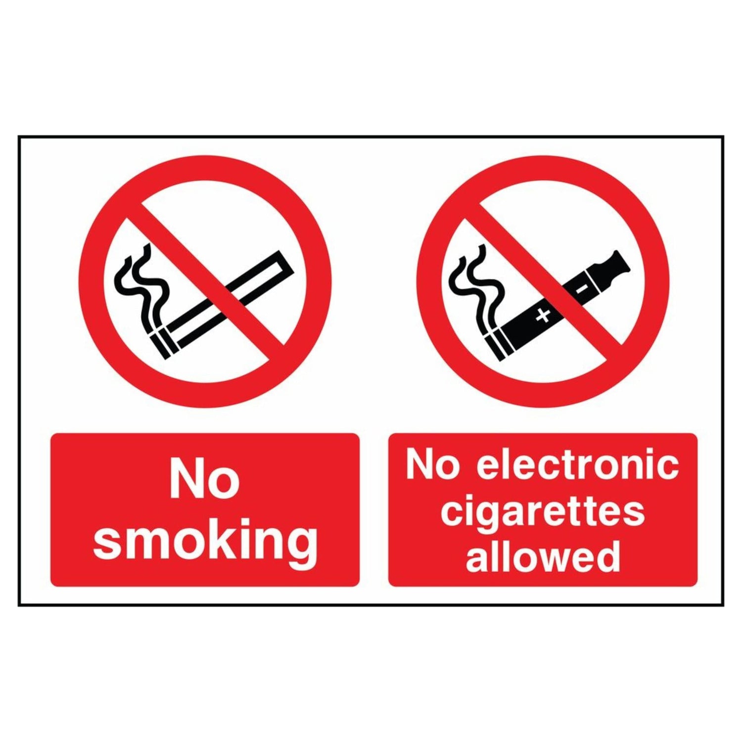 No Smoking, No Electronic Cigarettes Allowed Sign