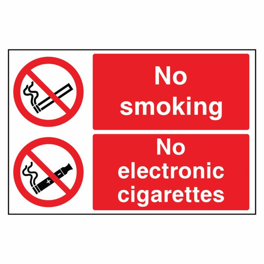 No Smoking, No Electronic Cigarettes Sign