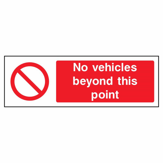 No Vehicles Access Beyond This Point Sign