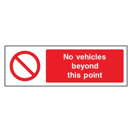 No Vehicles Beyond This Point Sign