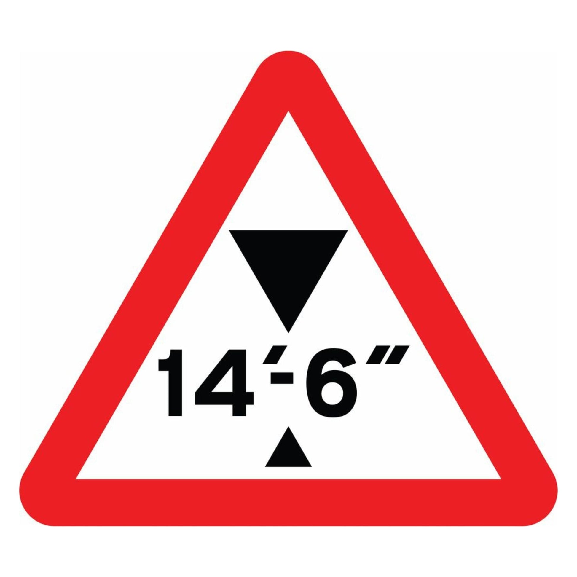 No Vehicles Over Height Shown Sign