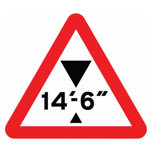 No Vehicles Over Height Shown Sign