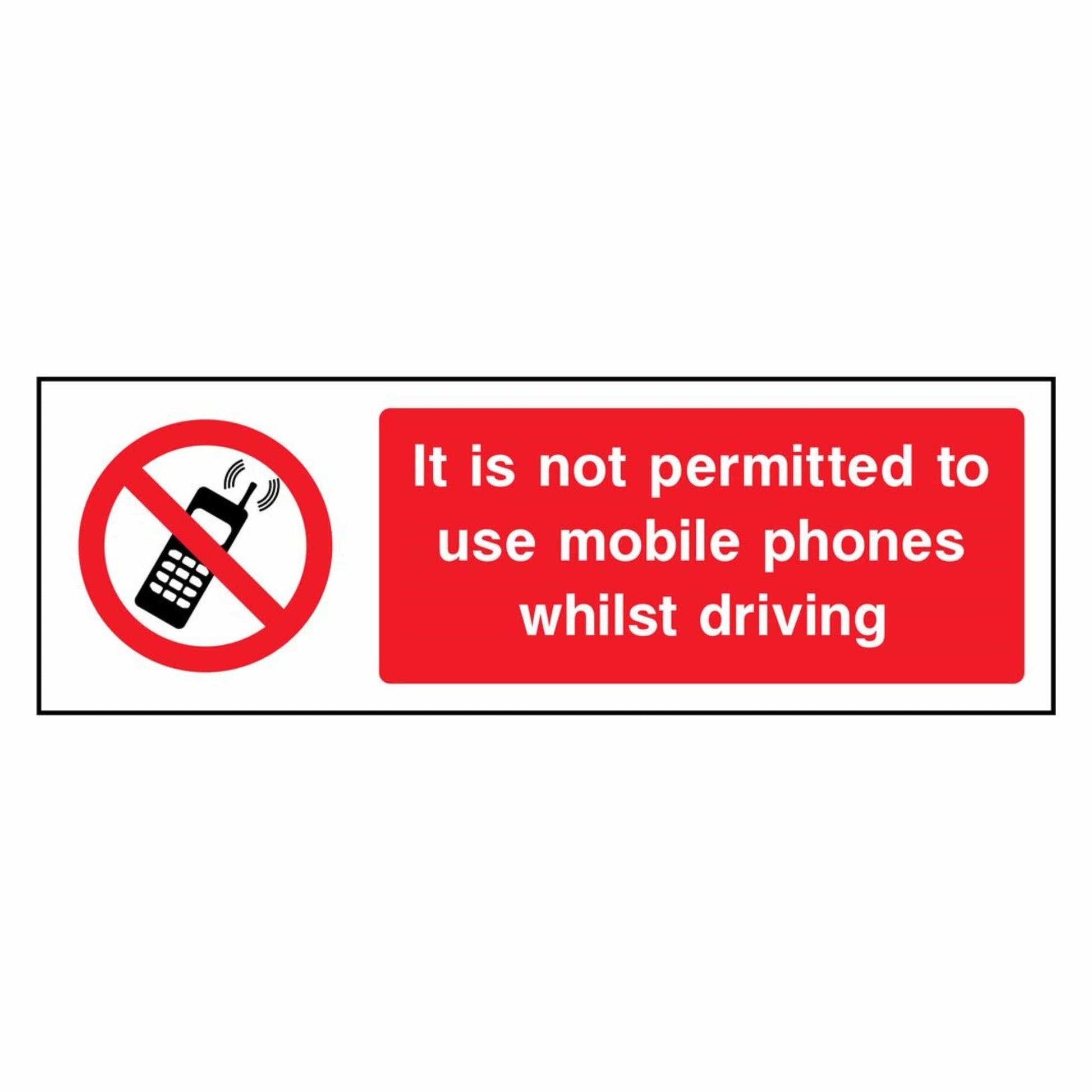 Not Permitted to Use Phones Sign