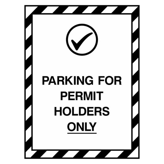 Parking for Permit Holders Only Sign
