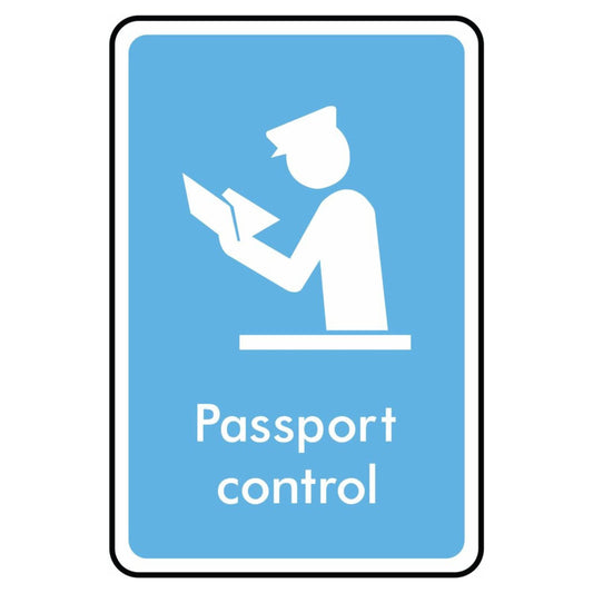 Passport Control Information Sign