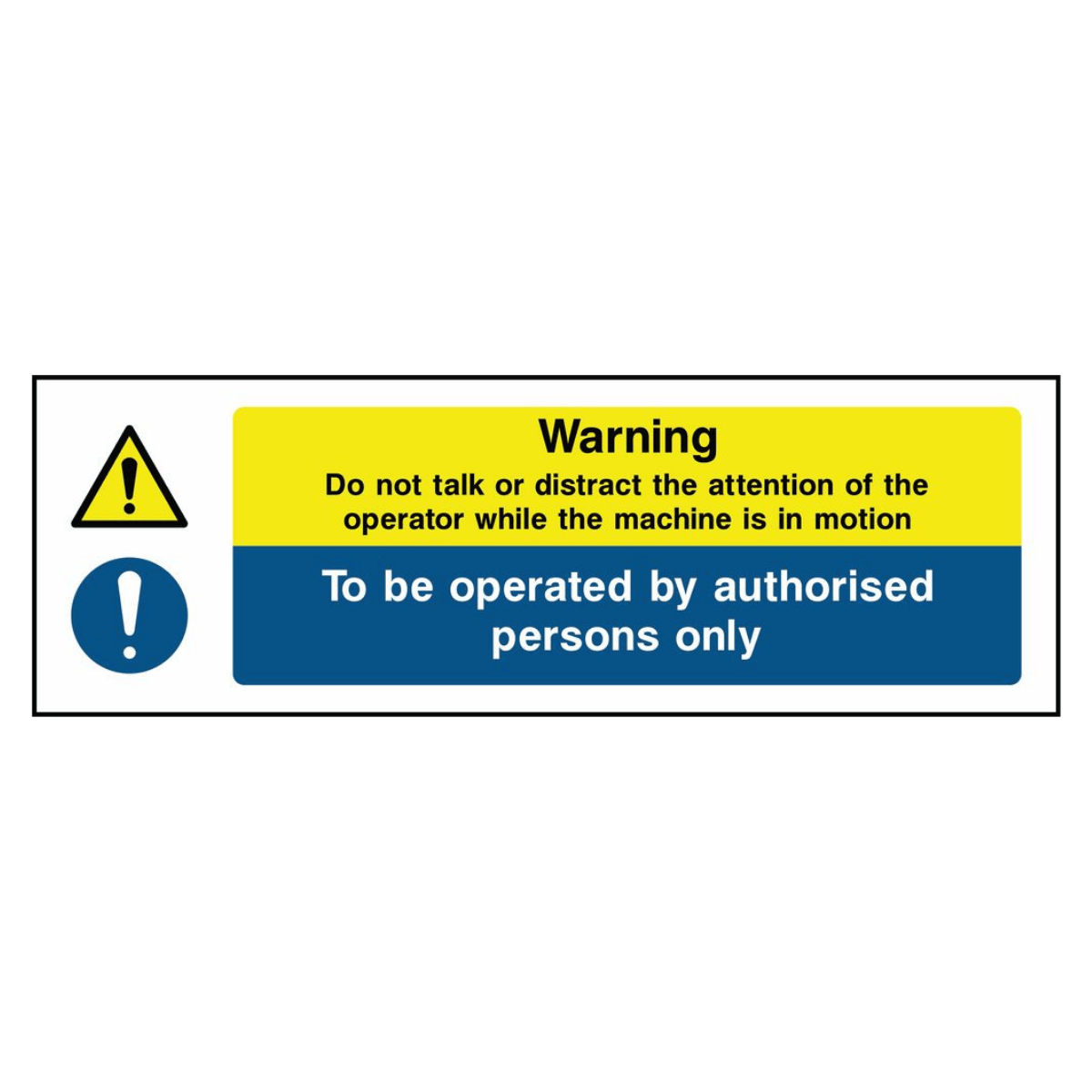 pay-attention-when-operating-machine-sign