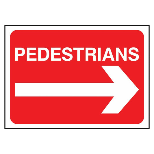 Pedestrians Right Arrow Sign
