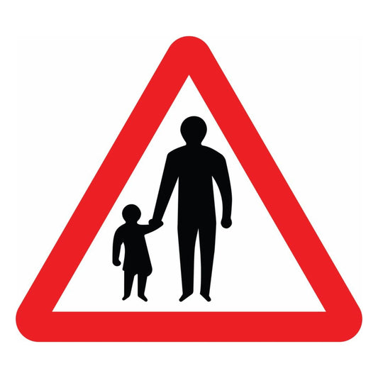 Pedestrians in Road Ahead Sign