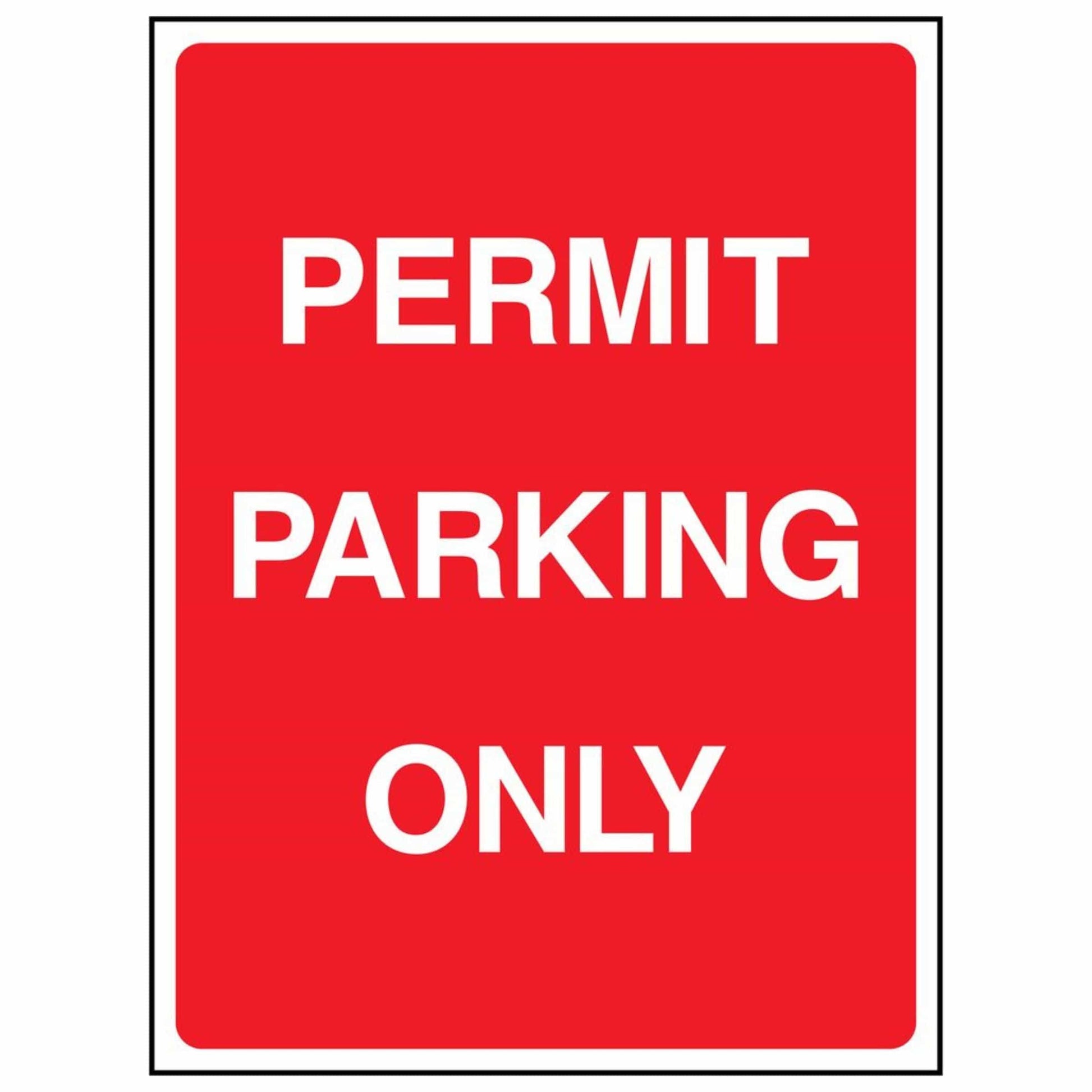 Permit Parking Only Sign