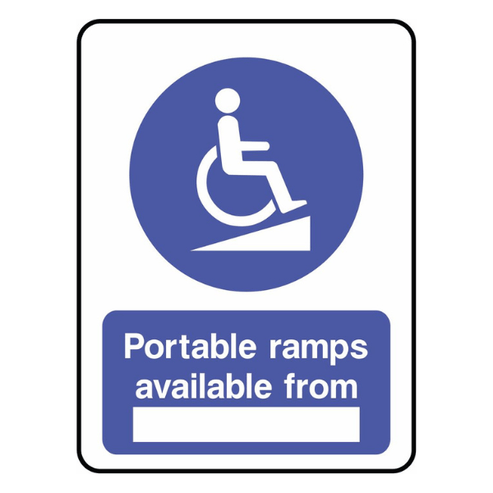 Temporary Ramp Signage Portable Ramps Available From Sign - The Safety Sign Depot