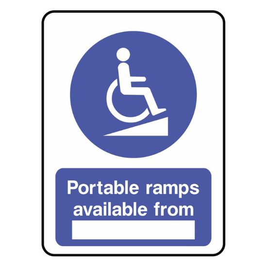 Temporary Ramp Sign Portable Ramps Available From Sign - The Safety Sign Depot