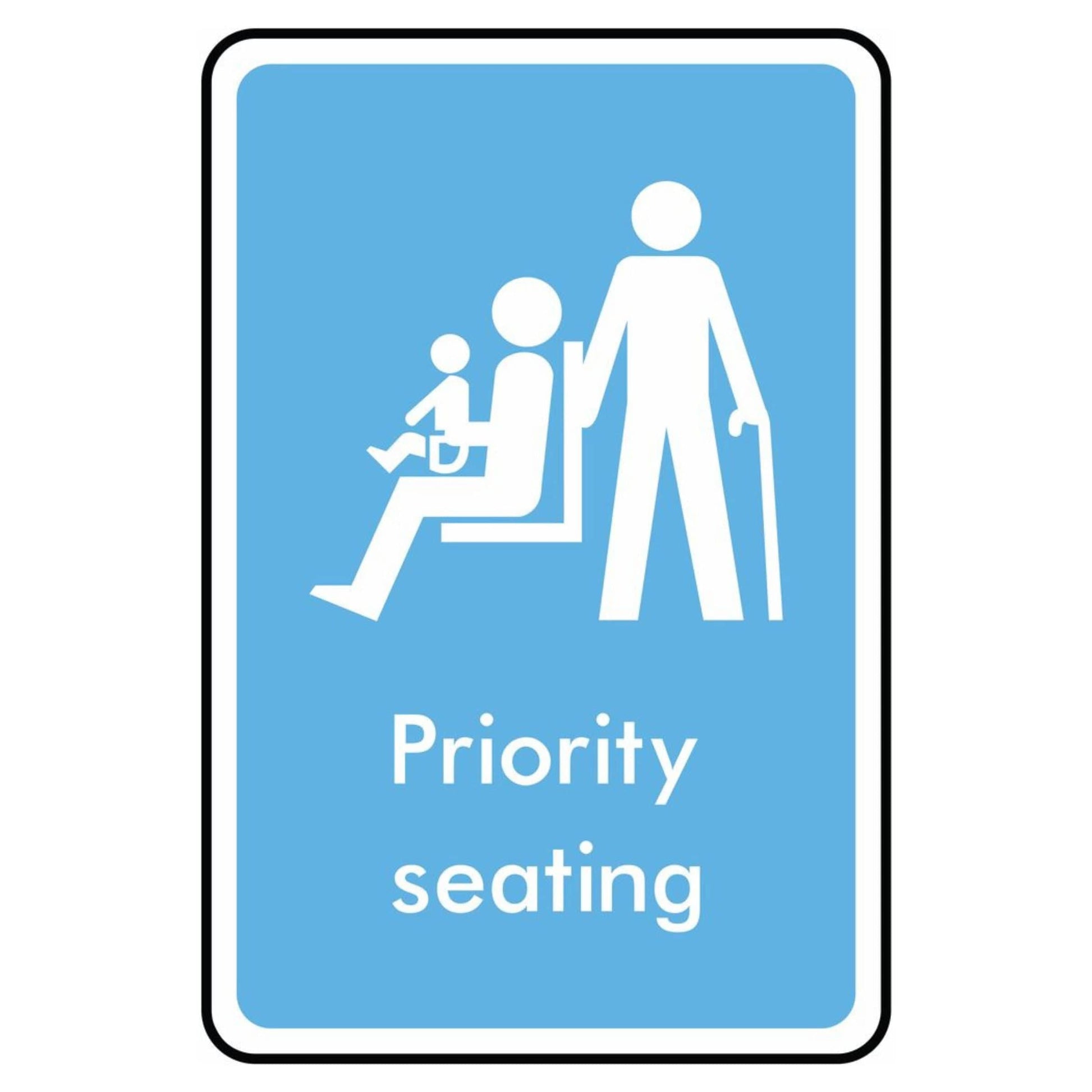 Priority Seating Symbol Information Sign