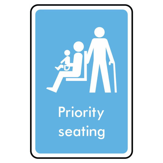 Priority Seating Symbol Information Sign