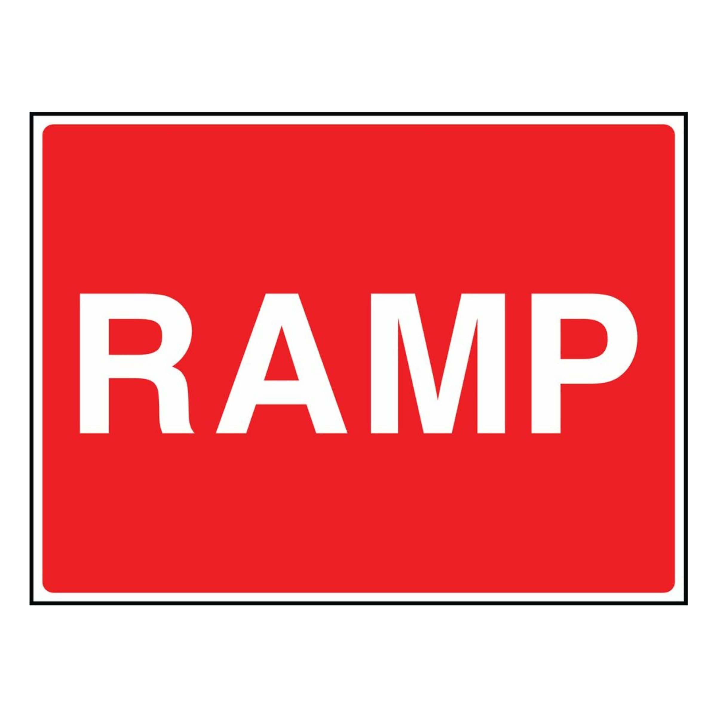 Always Use Ramp Sign Ramp on Road Sign - The Safety Sign Depot