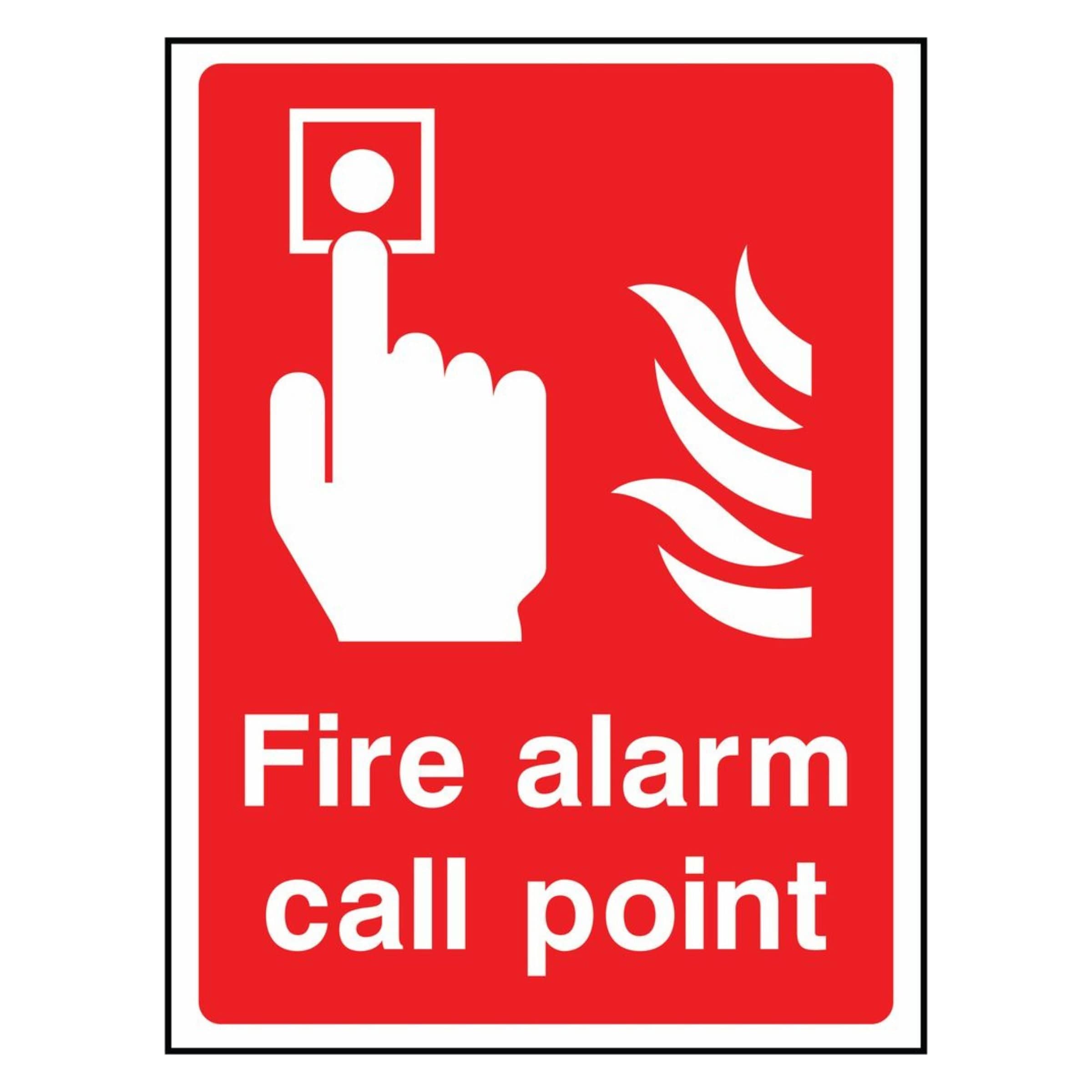 Red Fire Alarm Call Point Sign | Large Bulk Discounts!
