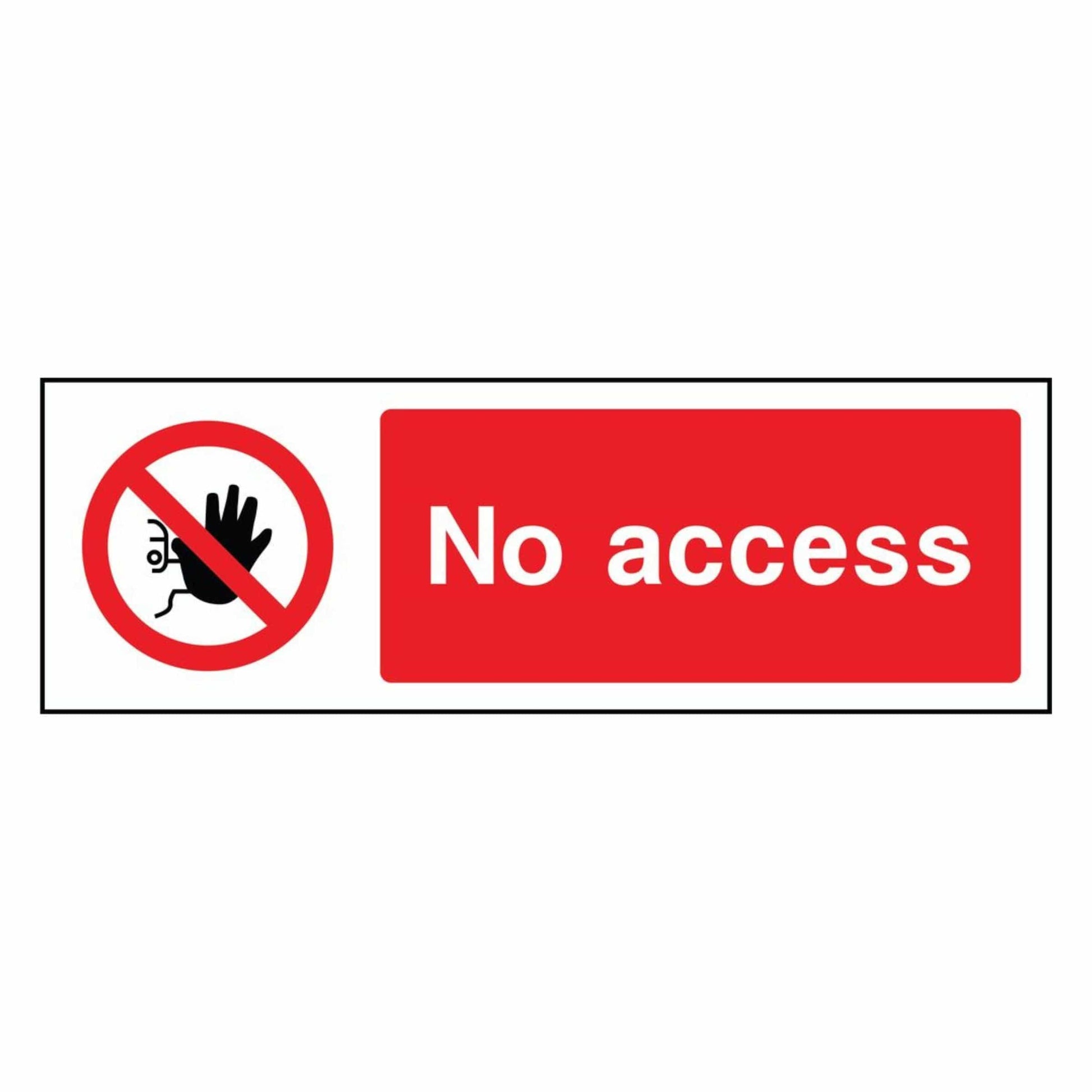 Red No Access Prohibition Sign