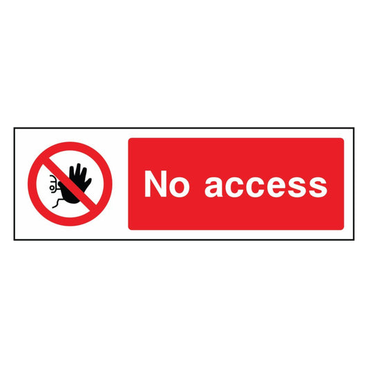 Red No Access Prohibition Sign