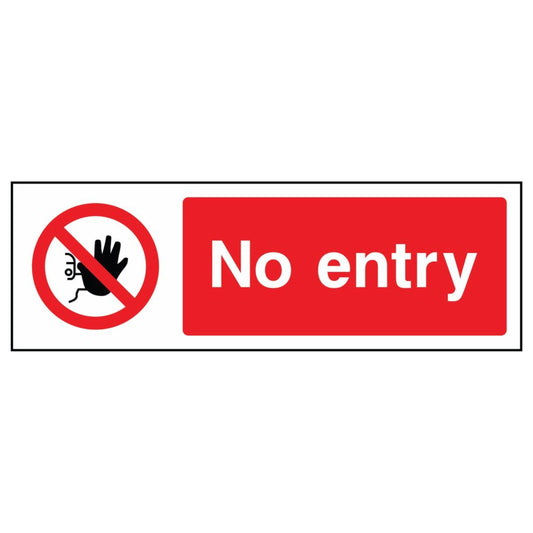 Red No Entry Prohibition Sign