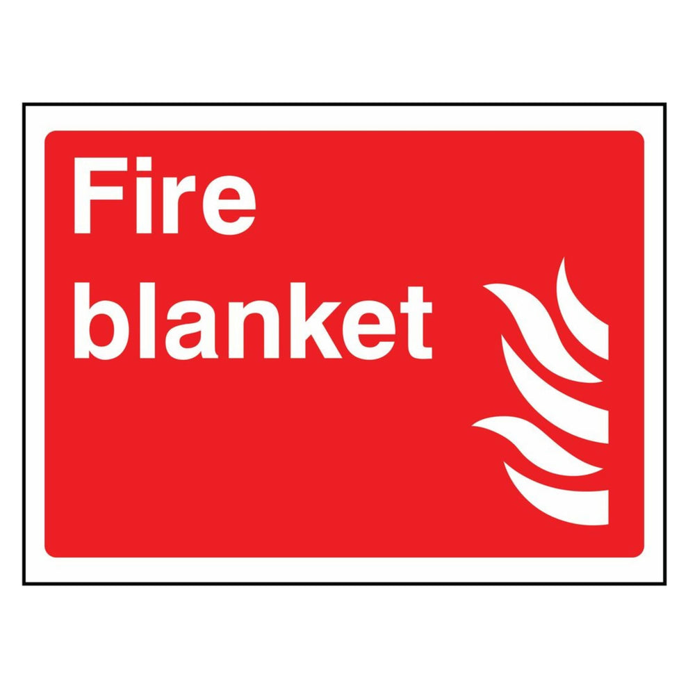 Red Workplace Fire Blanket Sign - The Safety Sign Depot