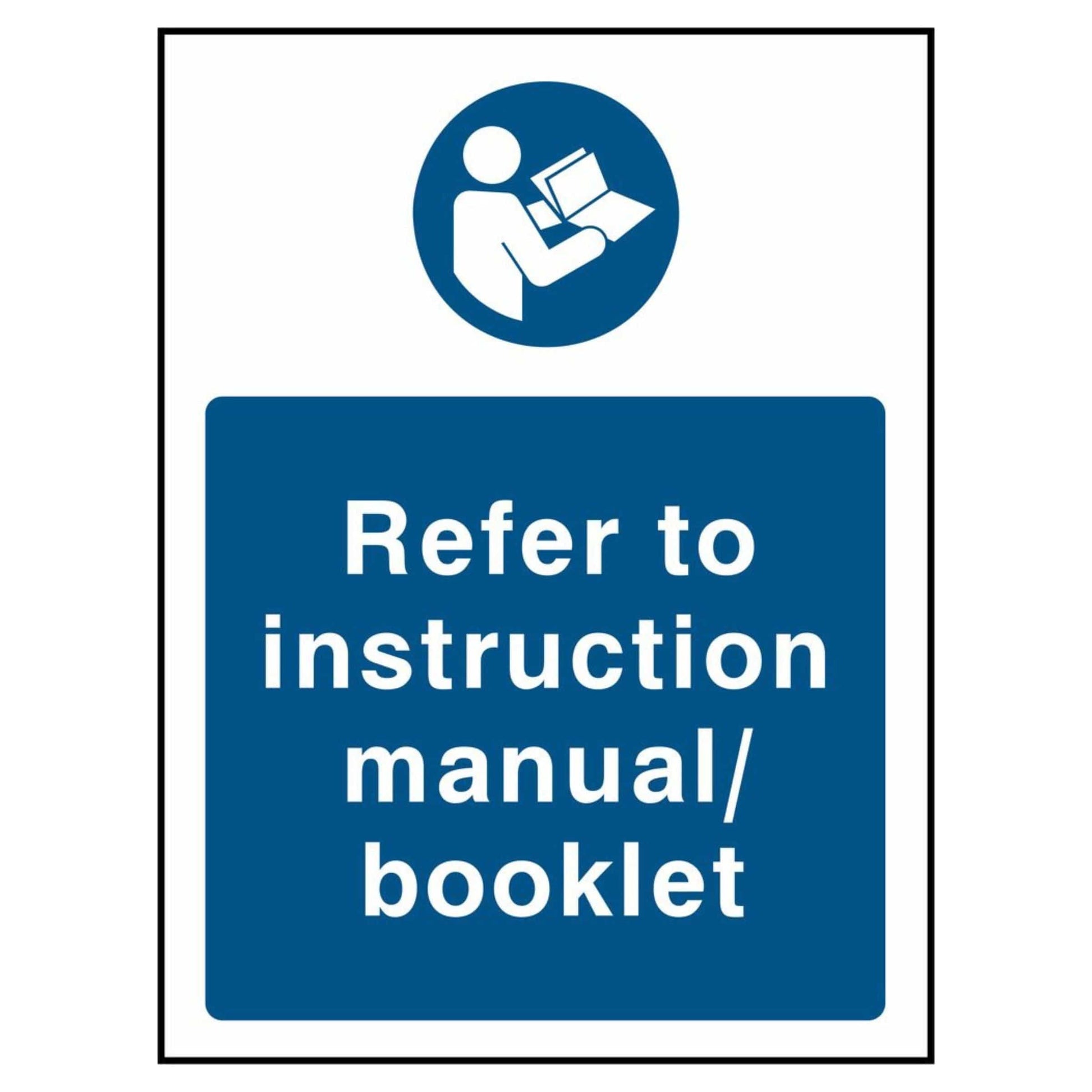 Refer to Instruction Manual/Booklet Portrait Sign