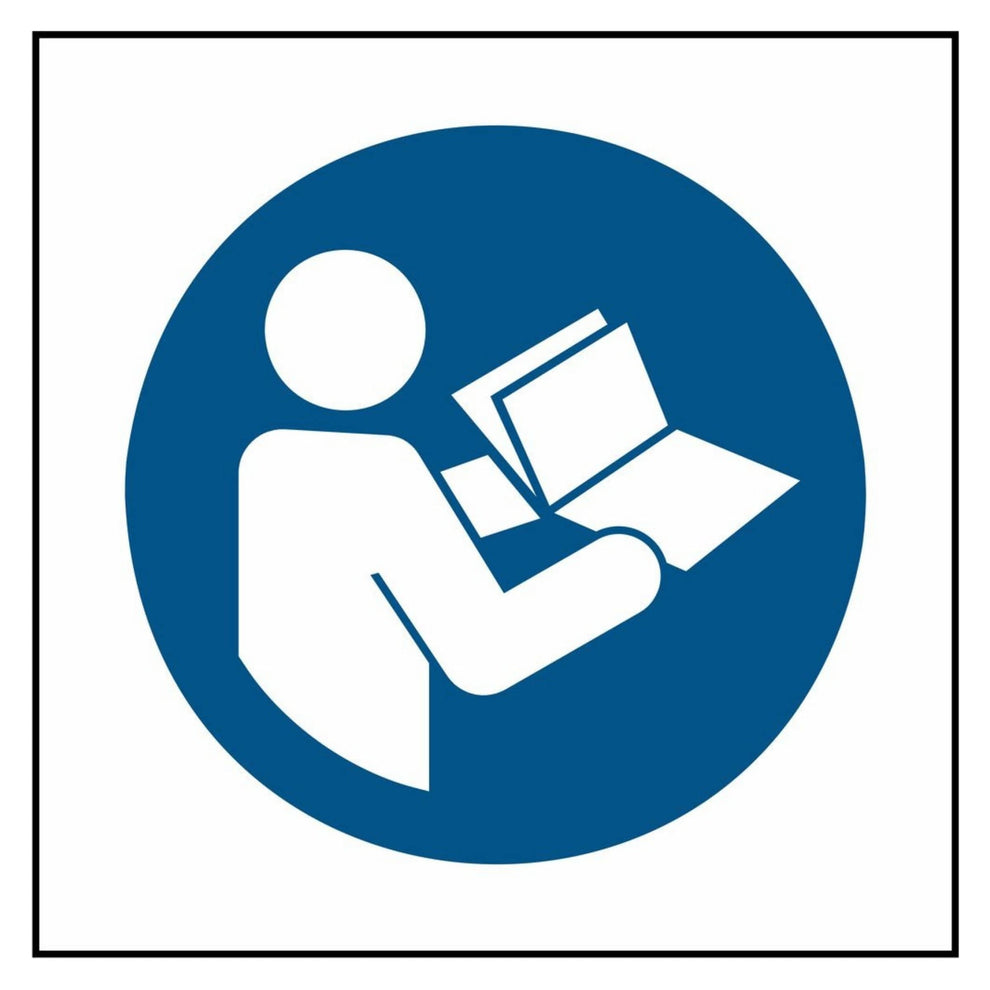 Refer to Instruction Manual Symbol Sign - The Safety Sign Depot