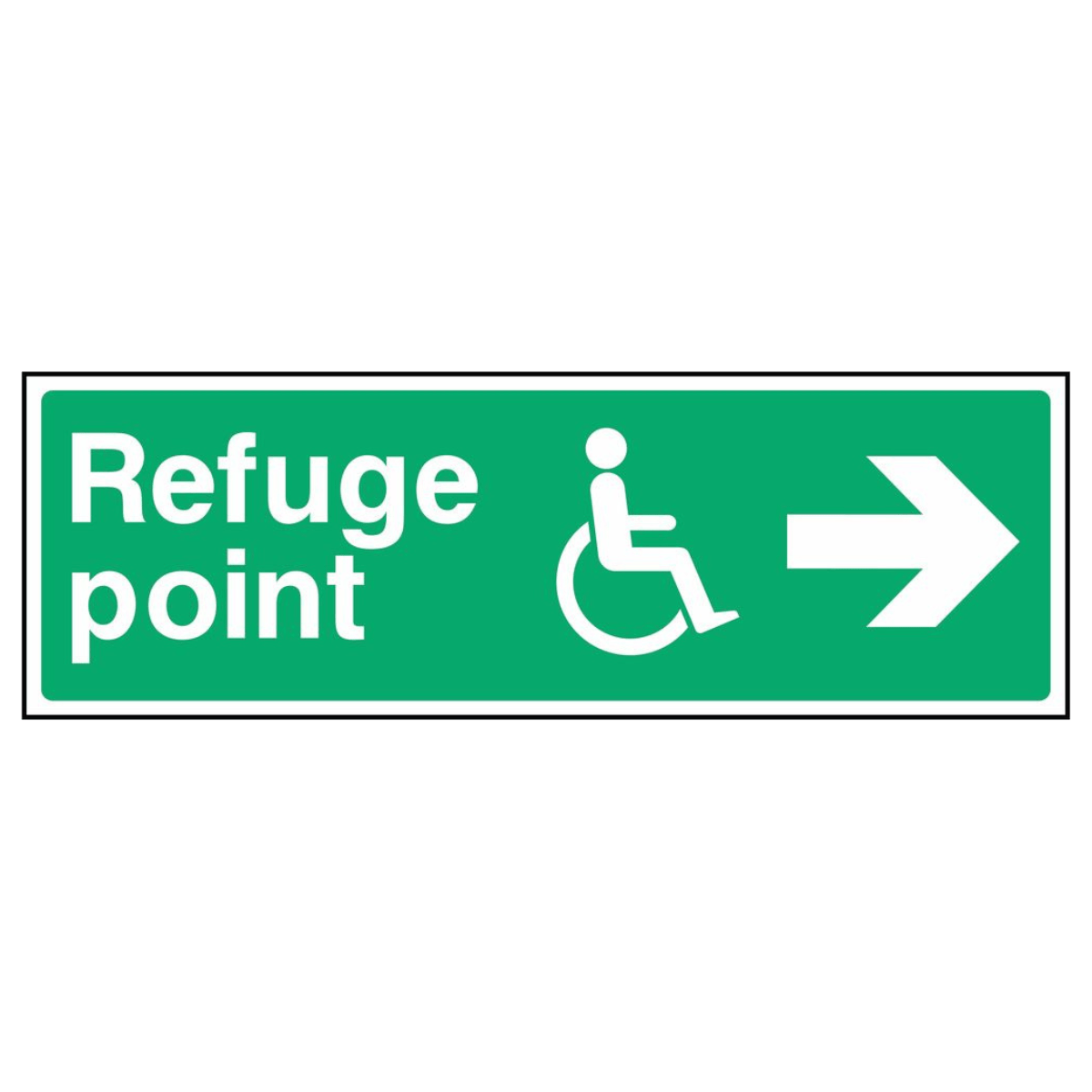 refuge-point-right-arrow-sign