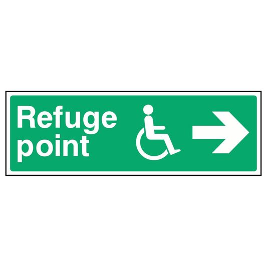 refuge-point-right-arrow-sign