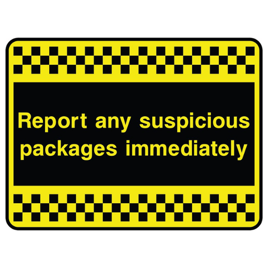 report-any-suspiscious-packages-immediately-sign