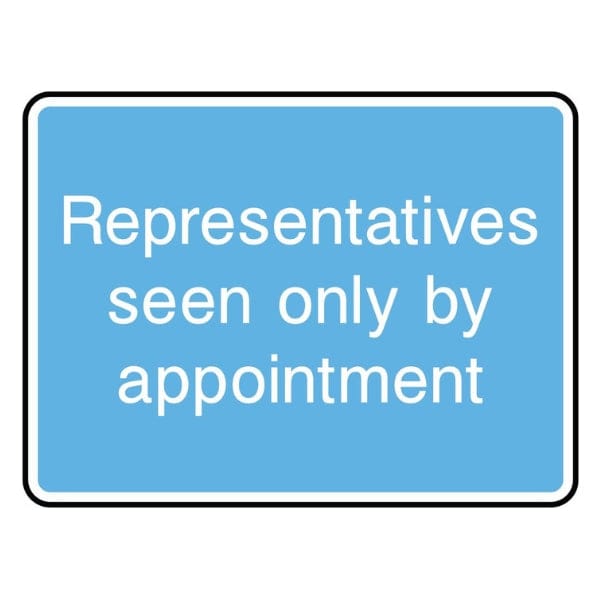representatives-seen-by-appointment -only-sign