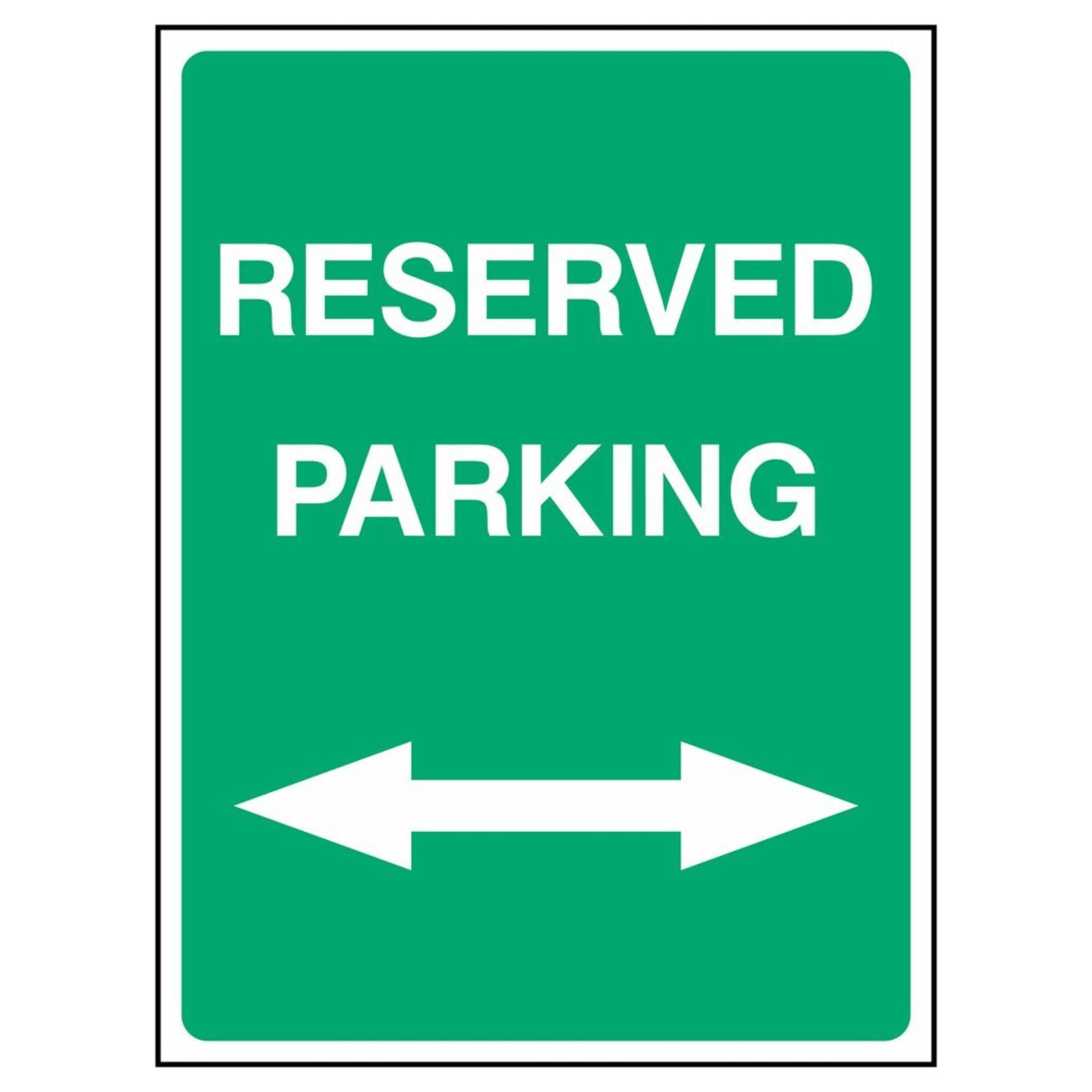 Reserved Parking Both Ways Sign