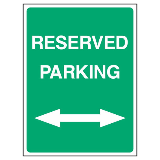 Reserved Parking Both Ways Sign