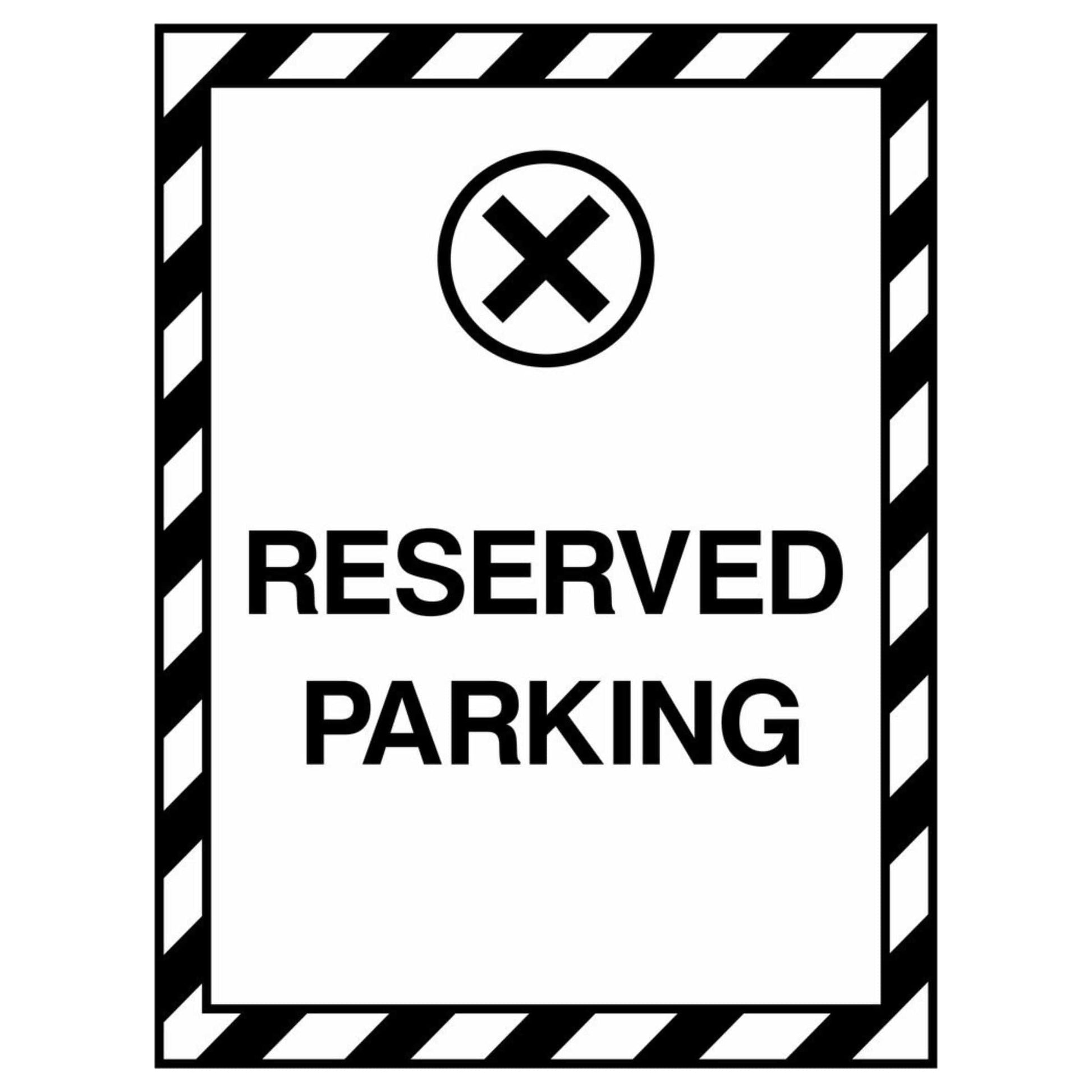 Reserved Parking Prohibition Sign