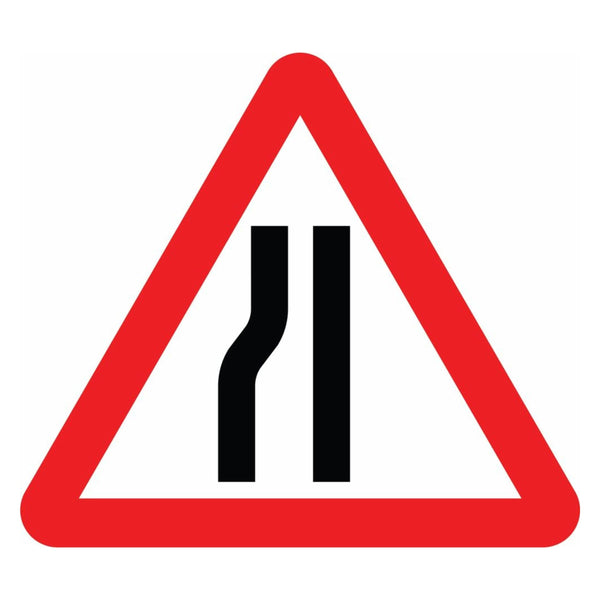 Road Narrows on Left Sign - The Safety Sign Depot