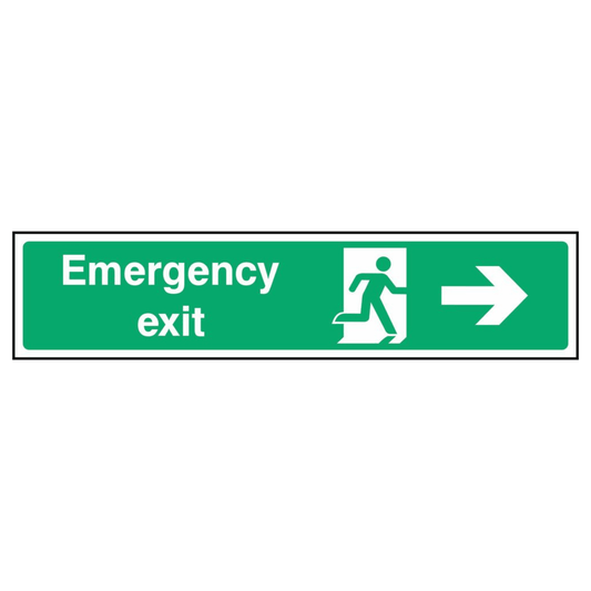 Running Man Right Arrow Fire Escape Sign