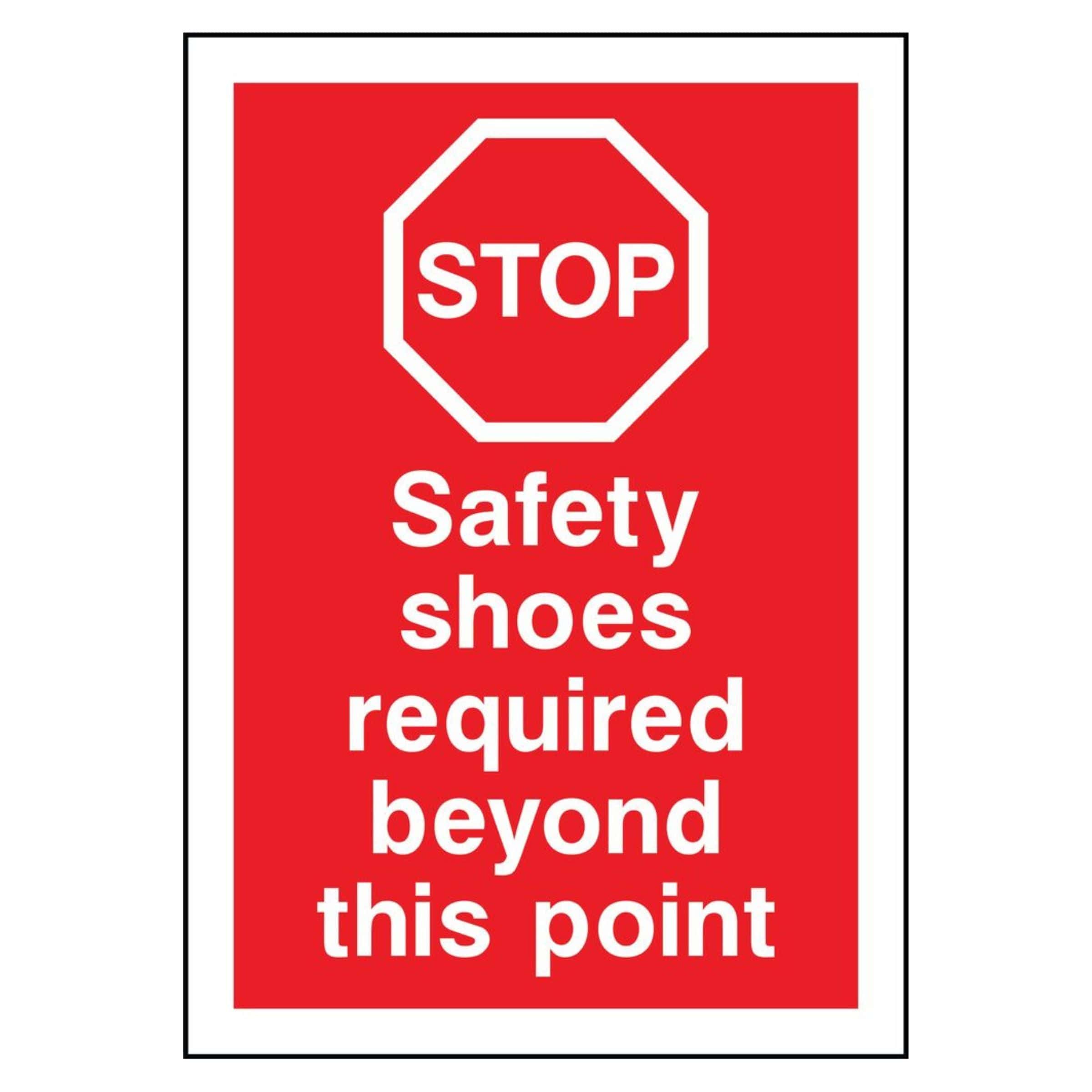Booties Required Sign Safety Shoes Required Sign - The Safety Sign Depot