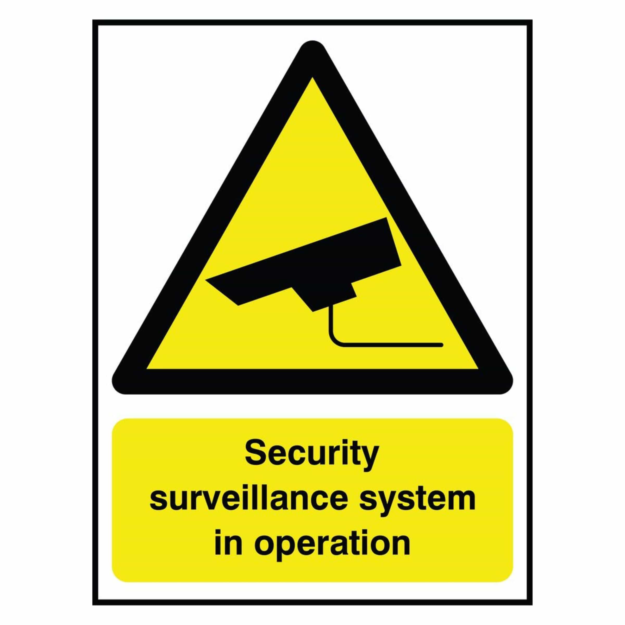 System Inoperation Sign Security Surveillance System in Operation Sign - The Safety Sign Depot
