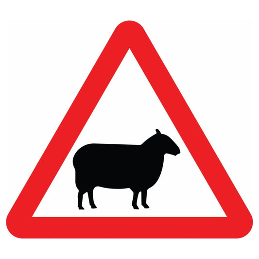 Sheep Road Warning Sign