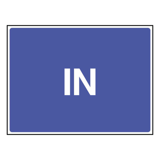 Site Traffic 'IN' Sign